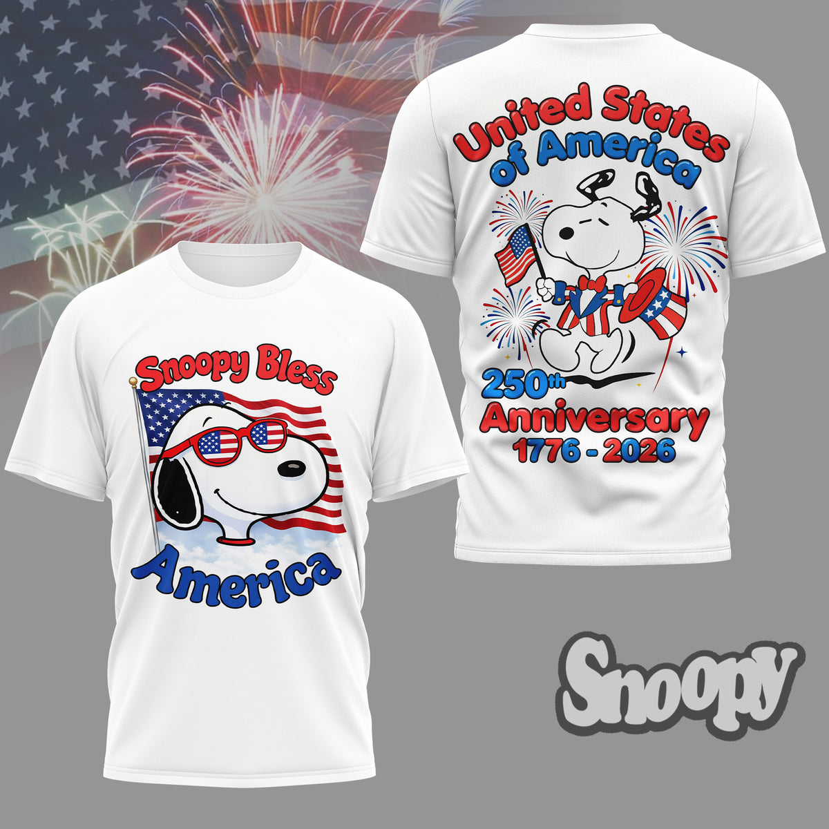 Premium SNPY 250 Years Of America 3D Shirt NY