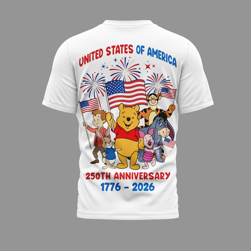 Premium POOH 250 Years Of America 3D Shirt NY
