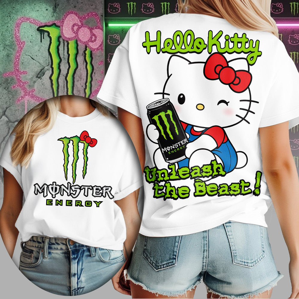 Premium Hello Kitty x Monster Energy Women Shirt TD