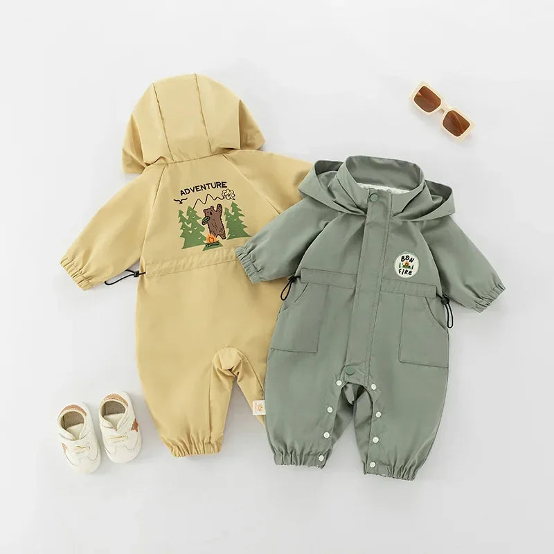 4643 Baby Clothes Autumn Korean Baby Boy's Jumpsuit Waist Toddler Girl's One Piece Clothes