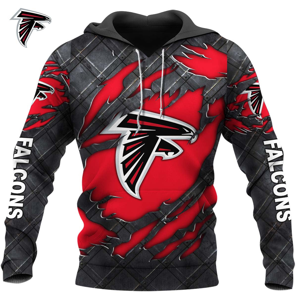 Atlanta Falcons Black Metal Design Shirt