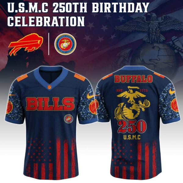 Buffalo Bills NFL x U.S.M.C 250TH Birthday Special Edition Jersey