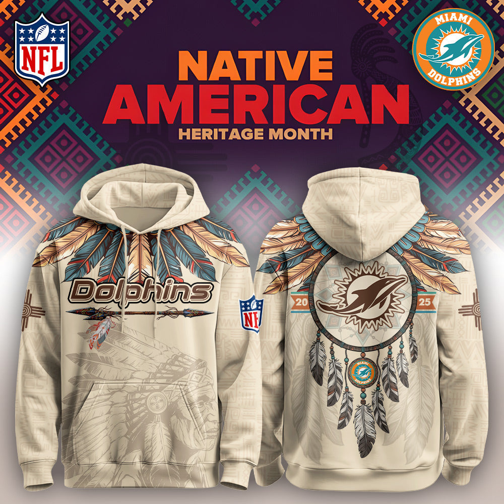 MIA Dolphins-Native American Heritage Month Limited Editions Hoodie