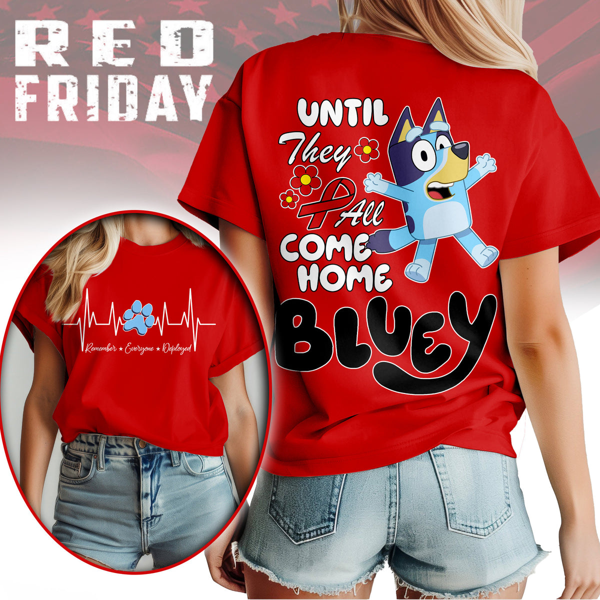 Premium BLU Red Friday 3D Shirt NY
