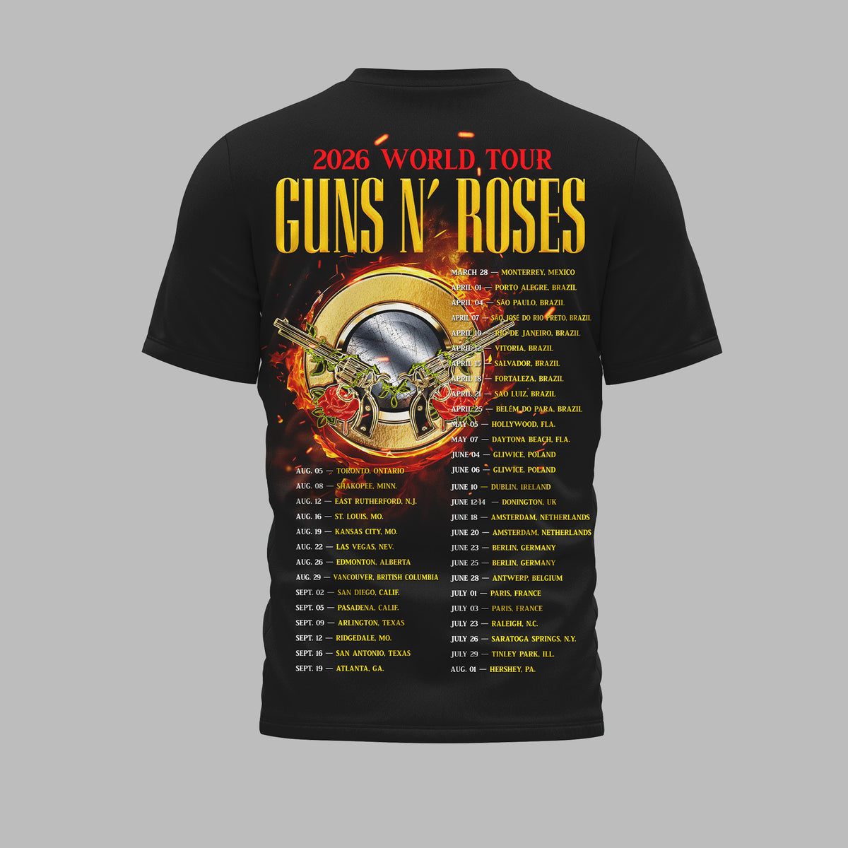 Premium GNR Tour 3D Shirt HI