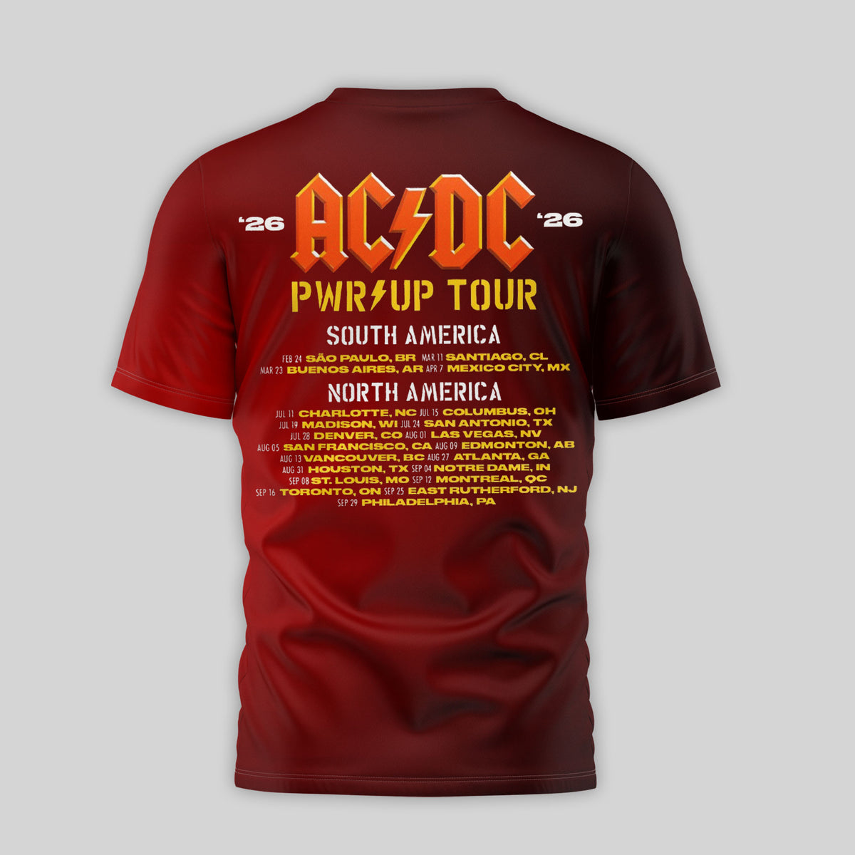 Premium ACD 2026 Tour 3D Shirt HY