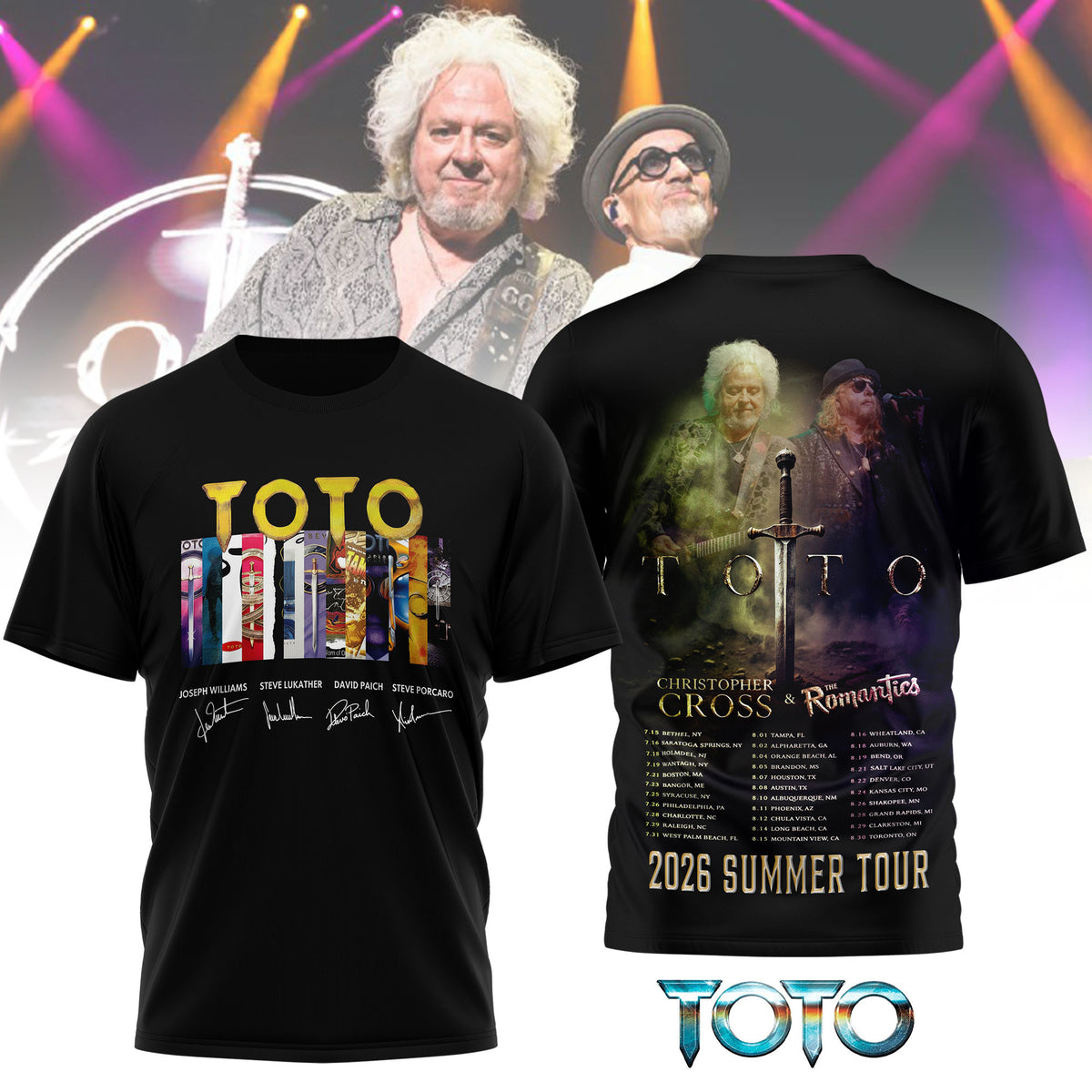 Premium TOTO 2026 Tour 3D Shirt MM